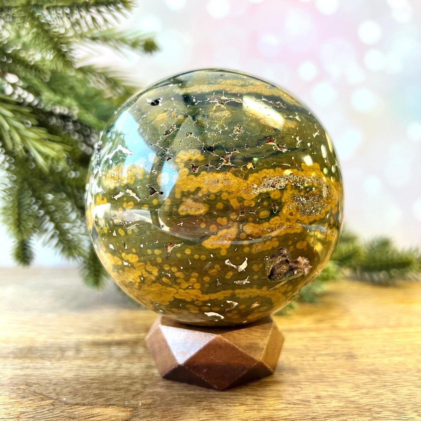 Ocean Jasper Large Crystal Sphere