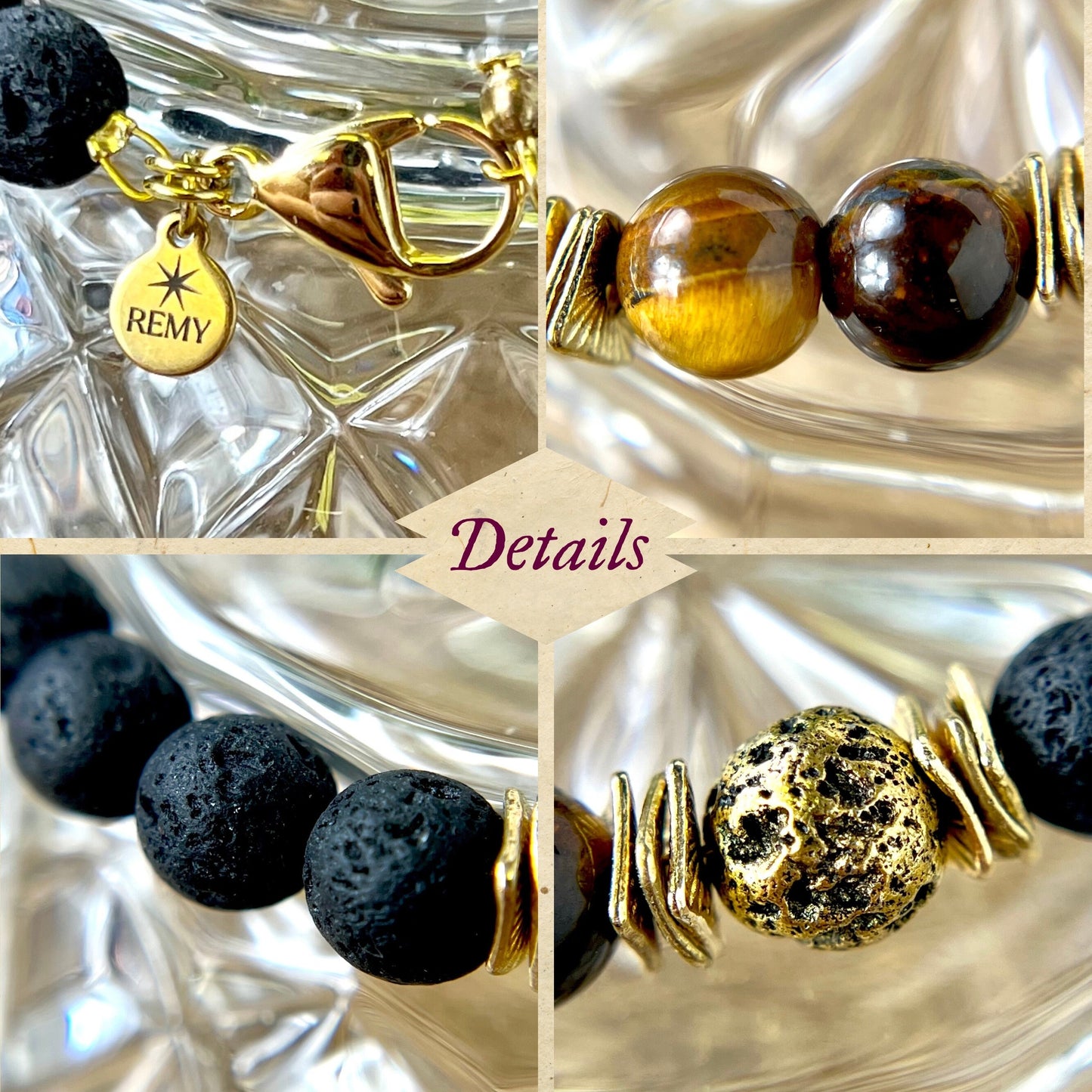 Courage Beaded Crystal Bracelet - Handmade REMY Collection