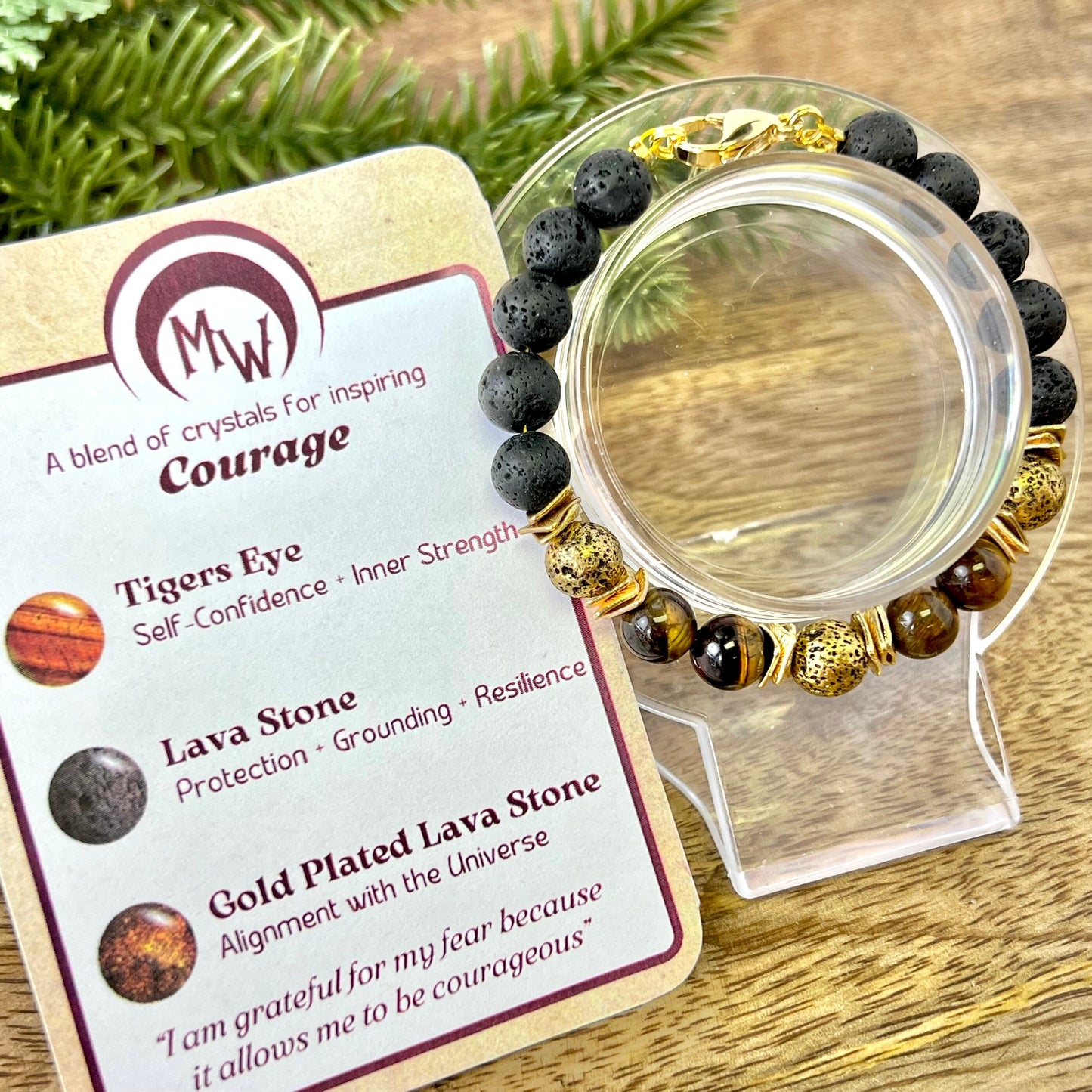 Courage Beaded Crystal Bracelet - Handmade REMY Collection