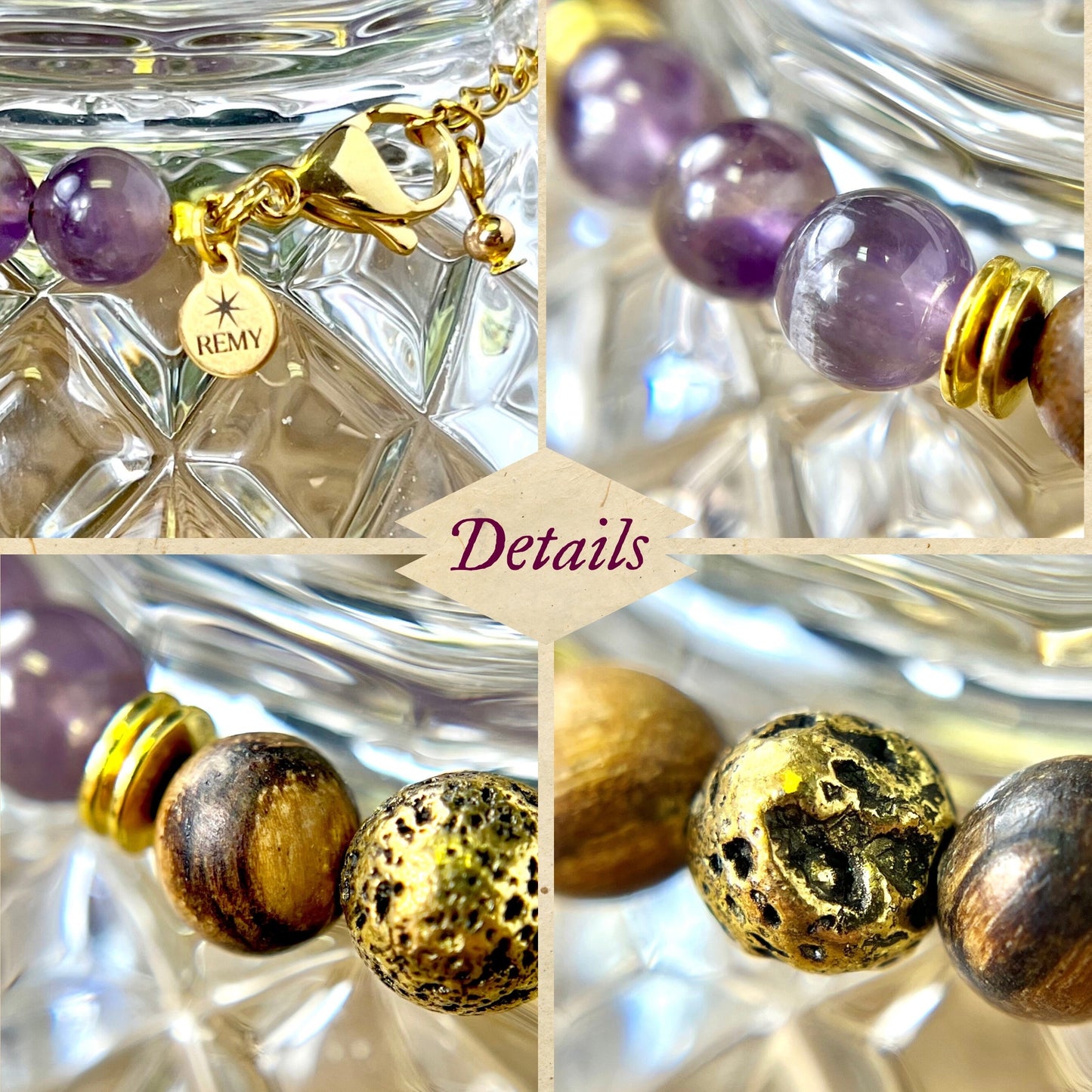 Spiritual Protection Beaded Crystal Bracelet - Handmade REMY Collection