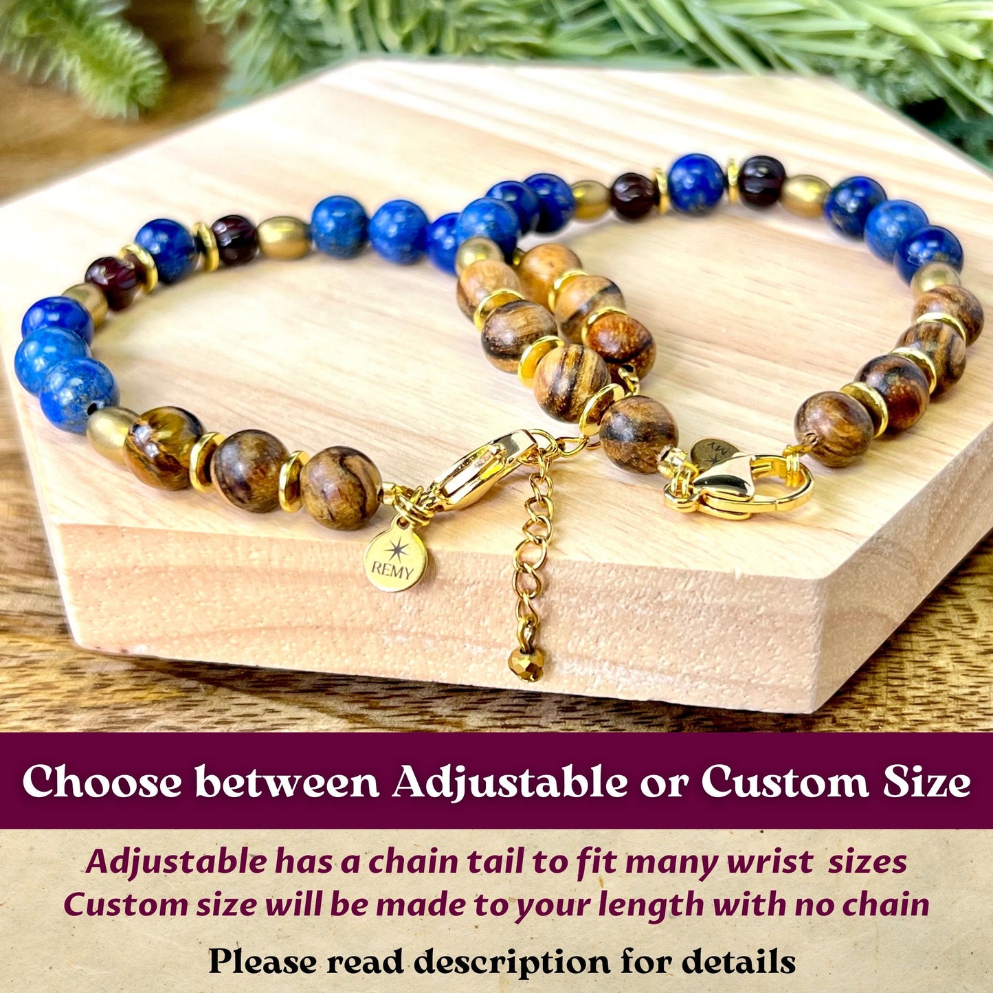 Kemetic Wisdom Beaded Crystal Bracelet - Handmade REMY Collection