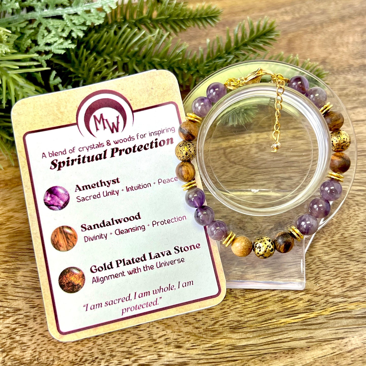 Spiritual Protection Beaded Crystal Bracelet - Handmade REMY Collection