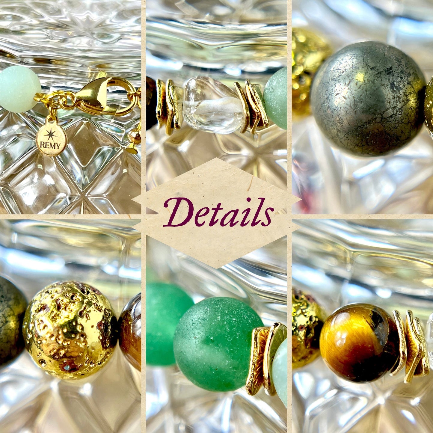 Good Luck Charm Beaded Crystal Bracelet - Handmade REMY Collection