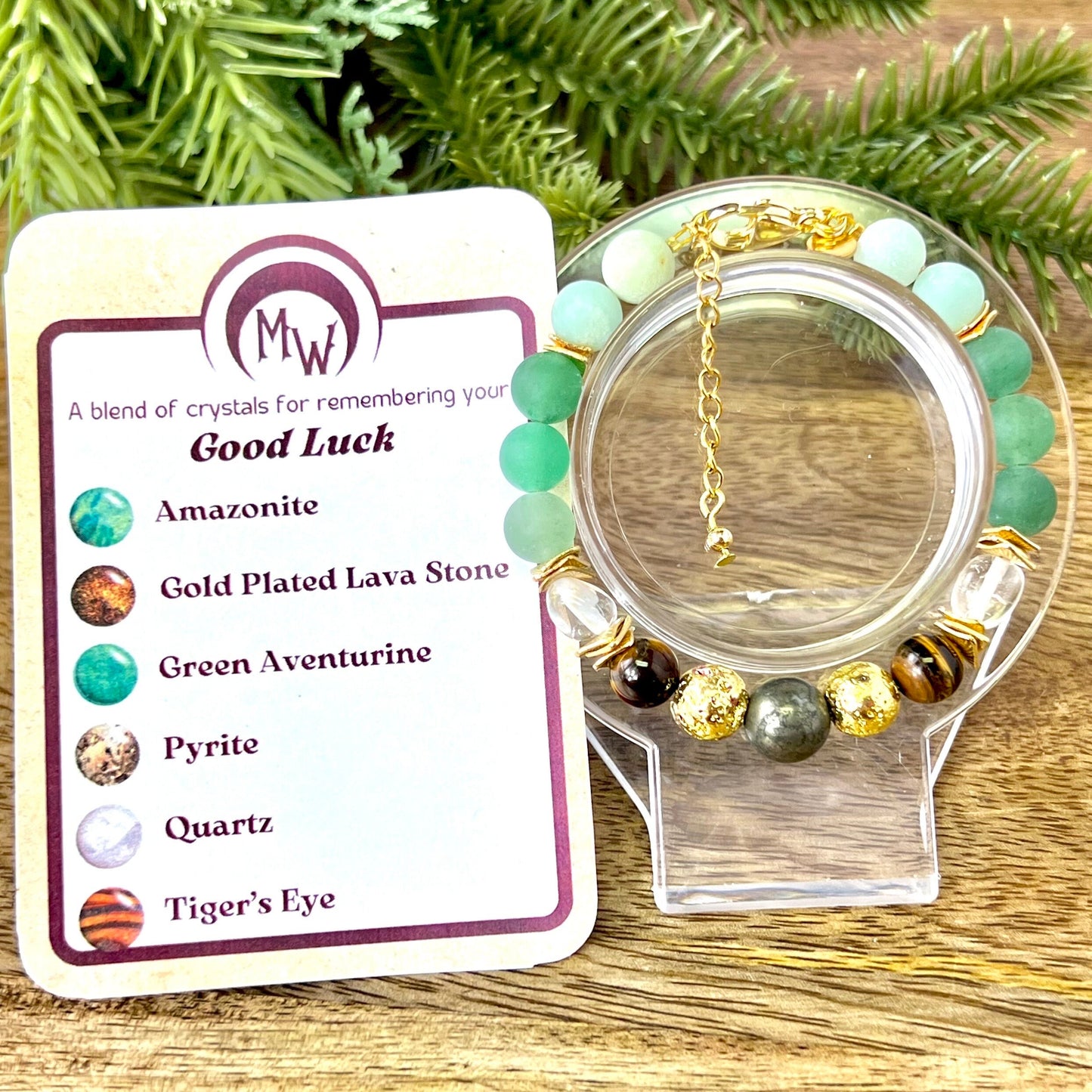 Good Luck Charm Beaded Crystal Bracelet - Handmade REMY Collection