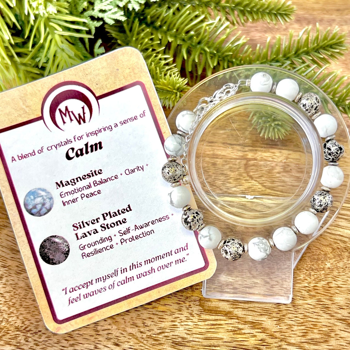 Calm Beaded Crystal Bracelet - Handmade REMY Collection