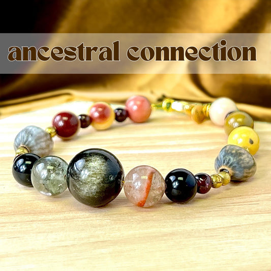Ancestor Connection Beaded Crystal Bracelet - Handmade REMY Collection
