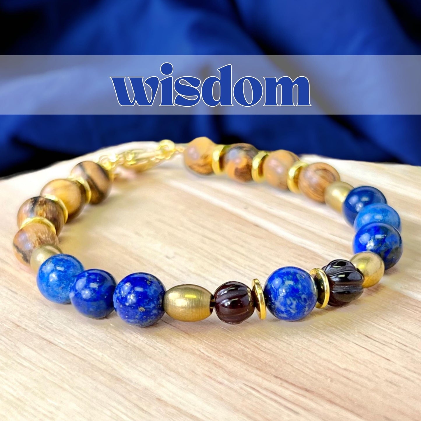 Kemetic Wisdom Beaded Crystal Bracelet - Handmade REMY Collection