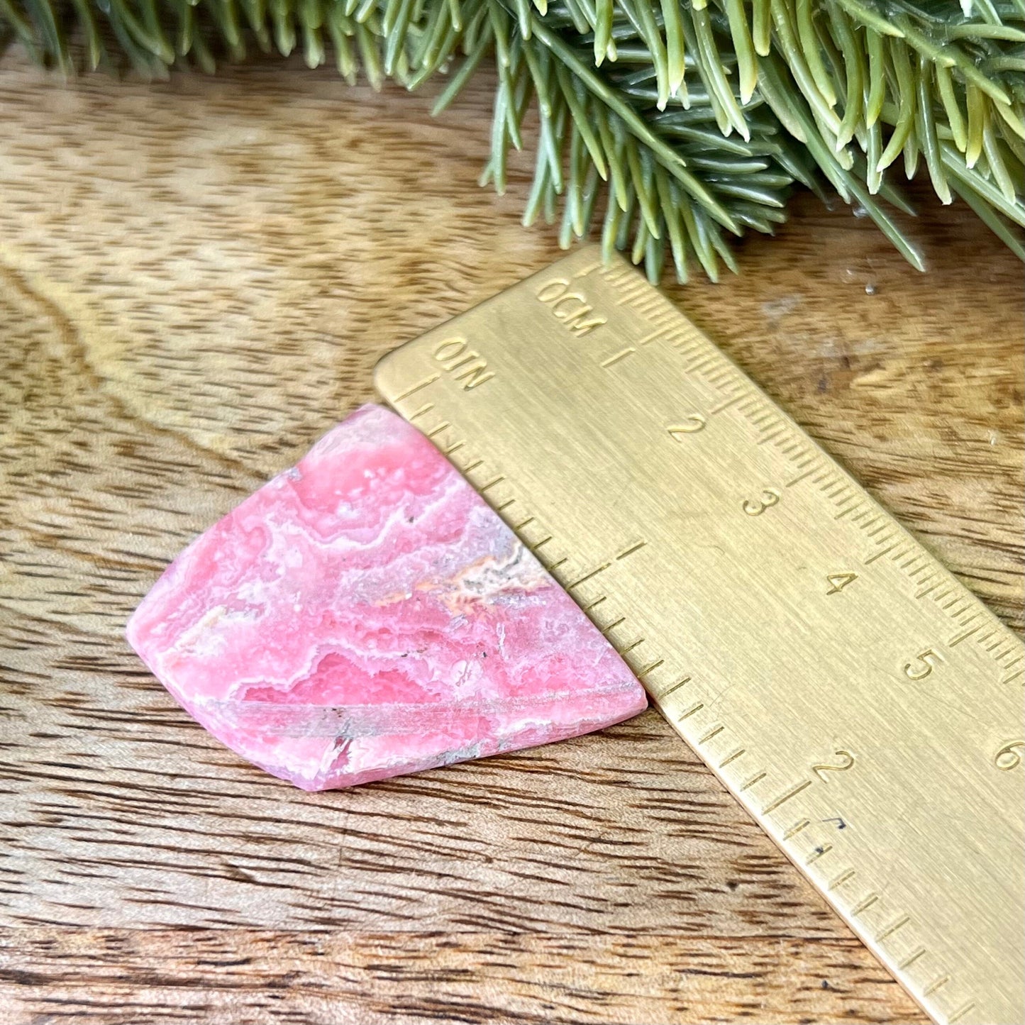 Natural Rhodochrosite small, Unpolished slab with beautiful pink color