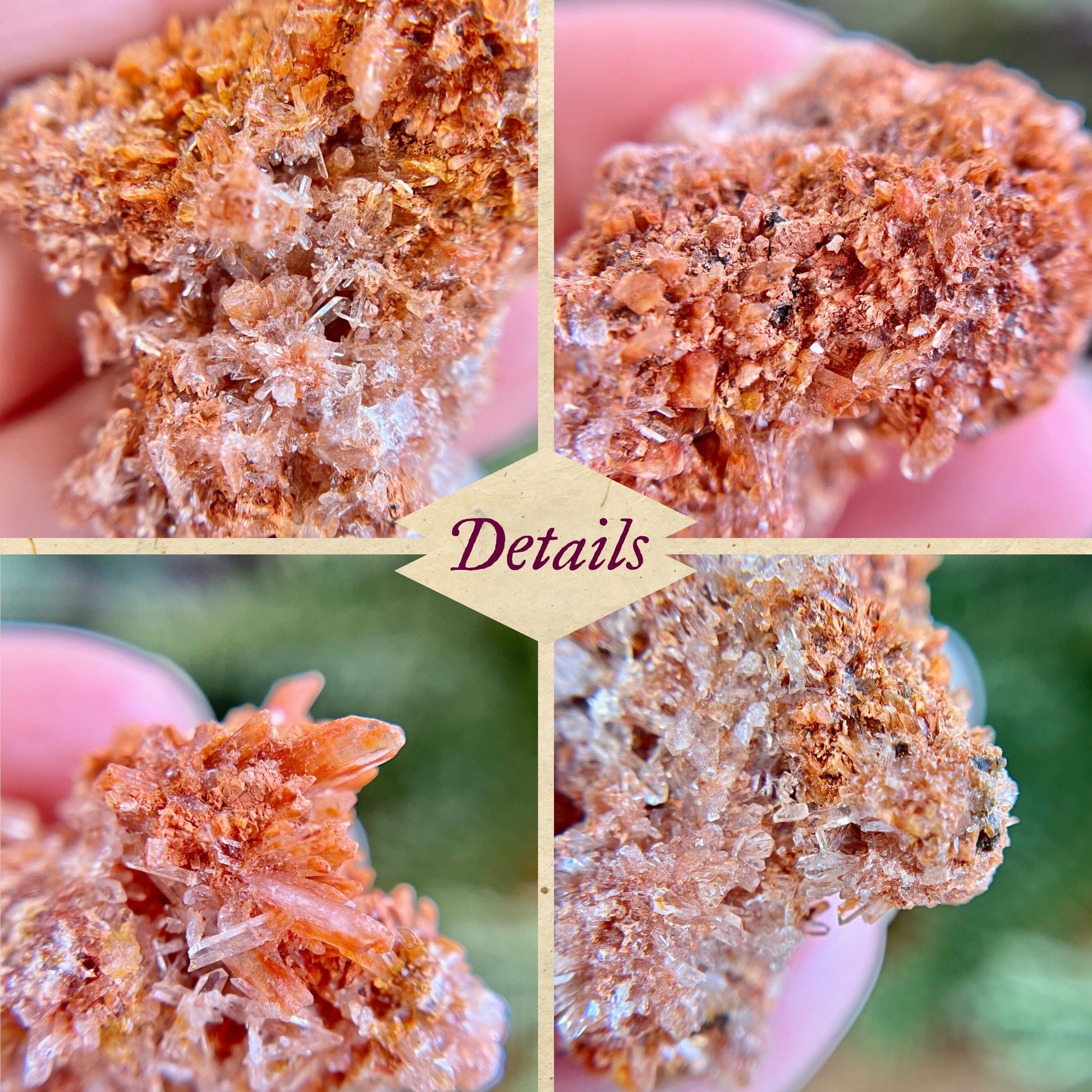 Creedite crystal specimen in rusty brown color