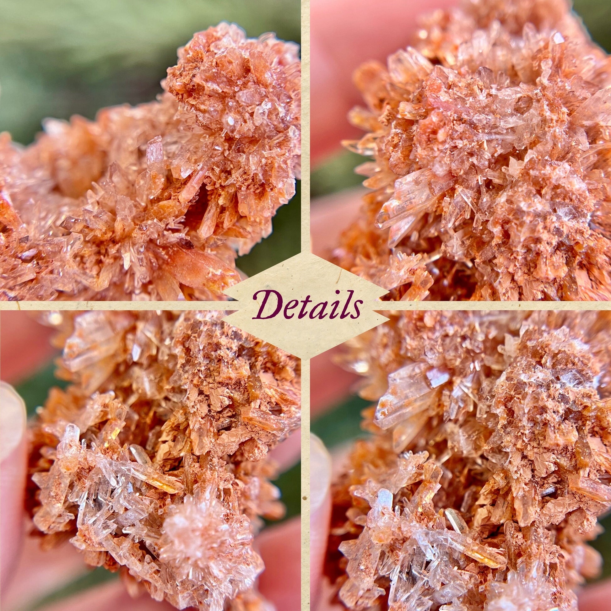 Creedite crystal specimen in rusty brown color
