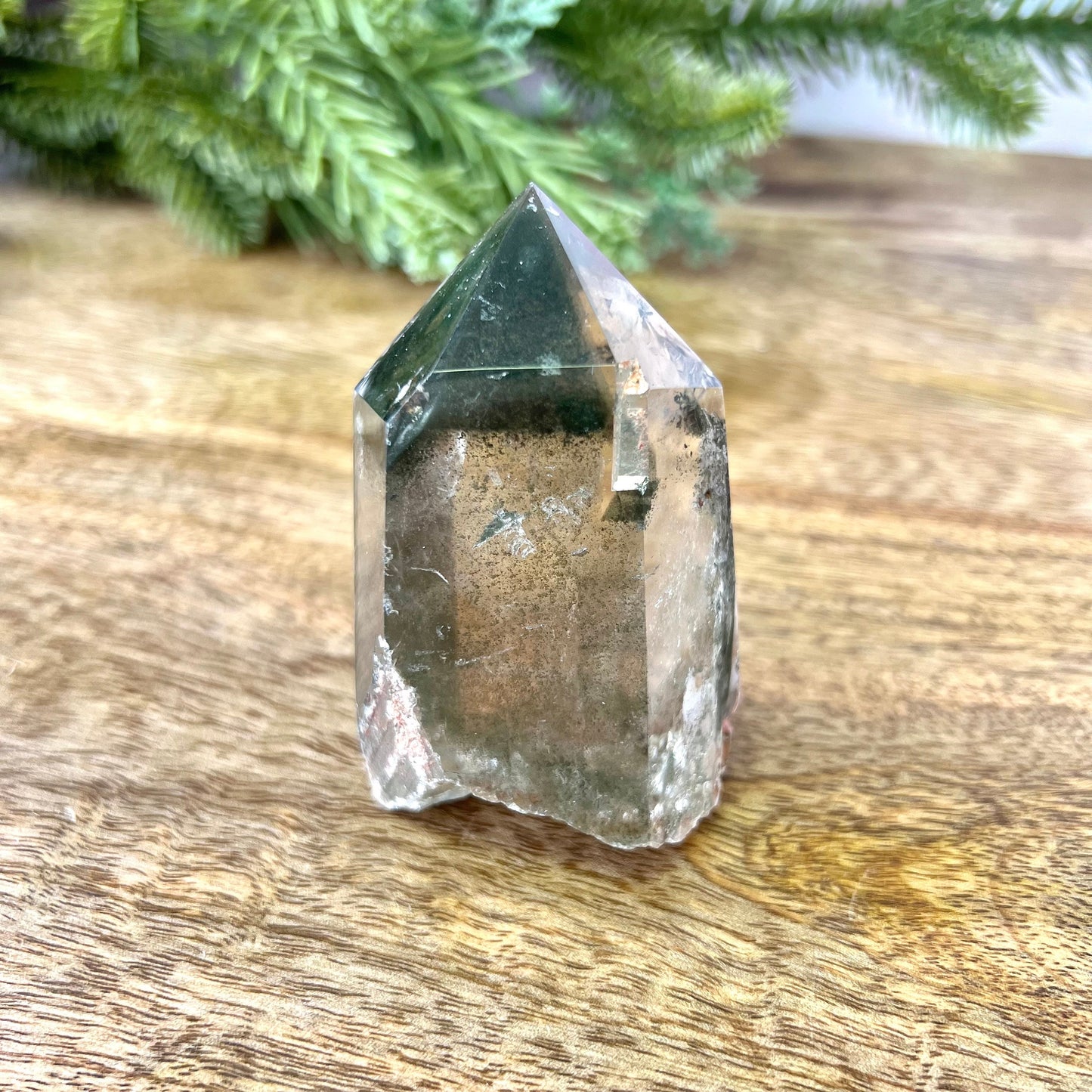 Polished Lodolite Garden Quartz tower, from Brazil.