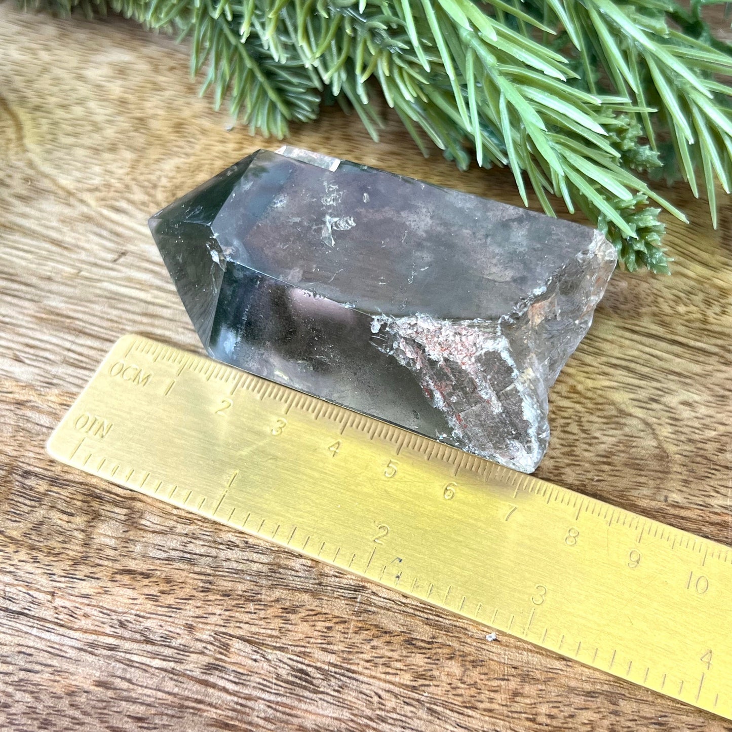 Polished Lodolite Garden Quartz tower, from Brazil.