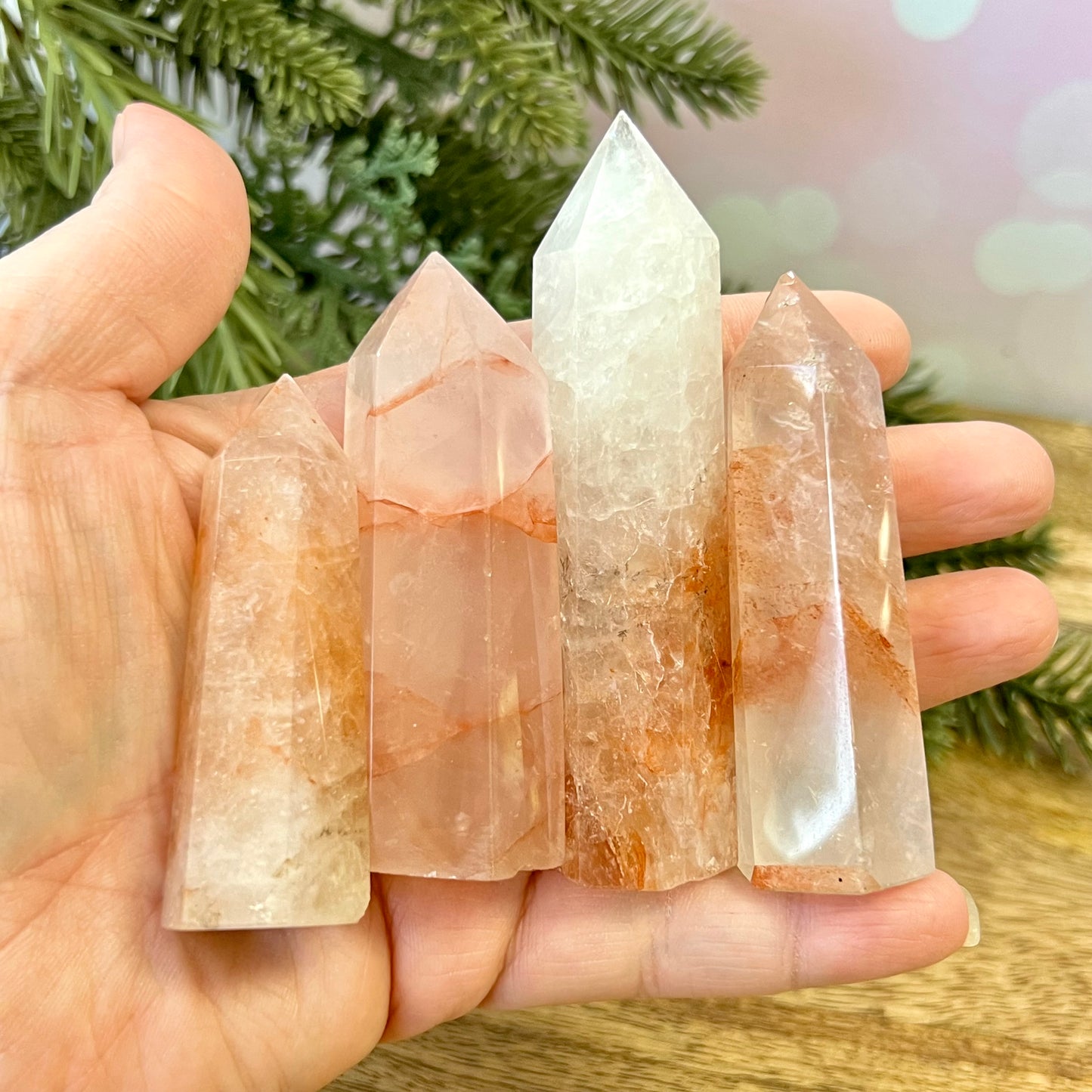 Hematoid Fire Quartz Crystal Tower - Multiple Sizes