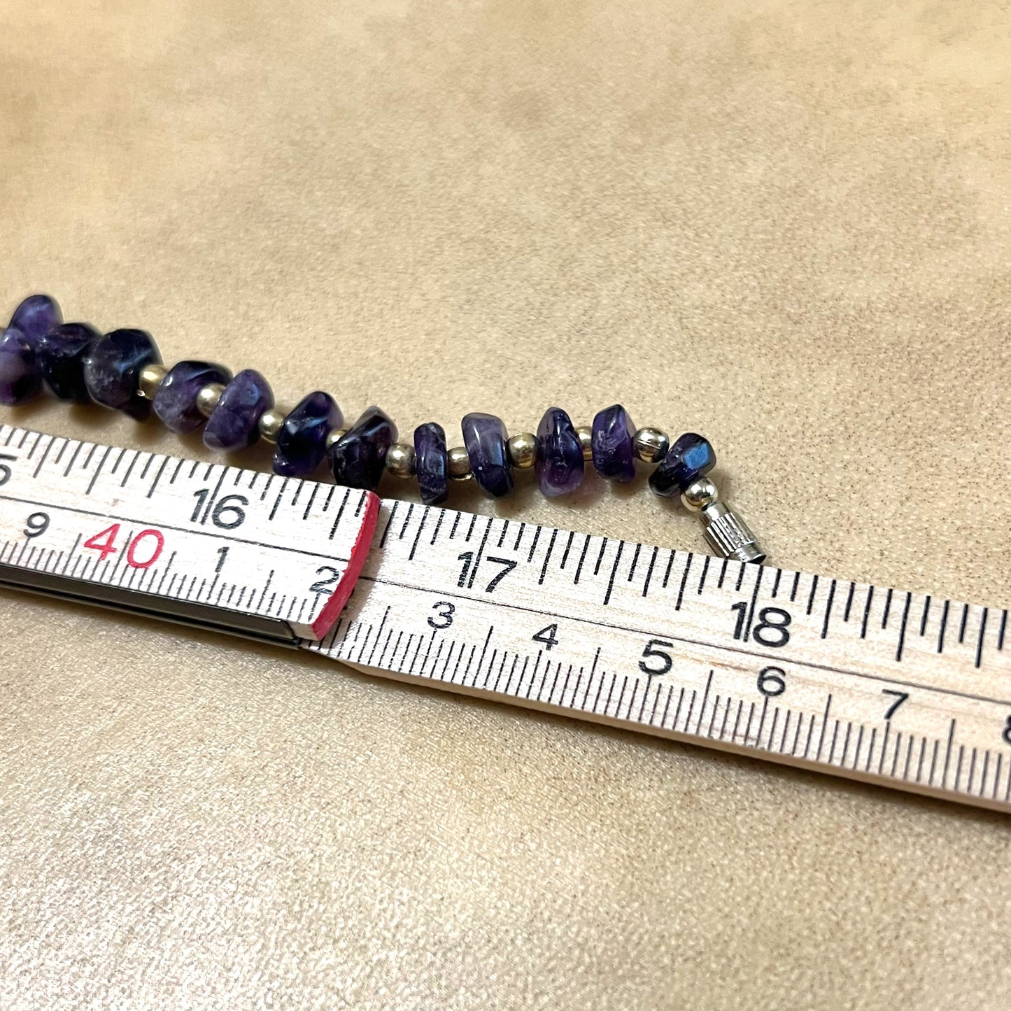 Amethyst Vintage Chip Beaded Necklace