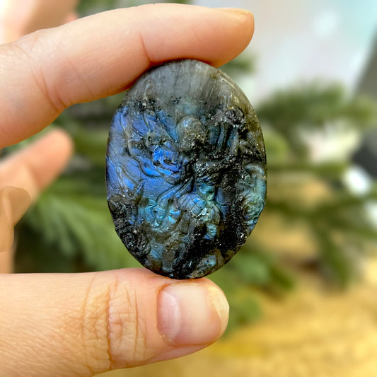 Labradorite Fairy Carved Crystal Cabochon