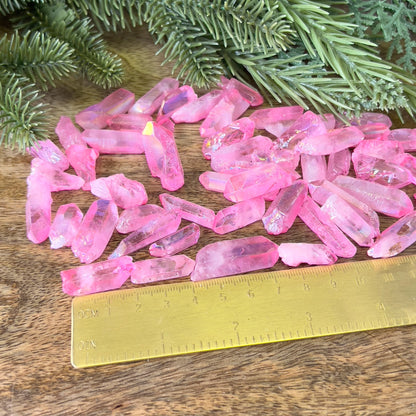 Pink Aura Quartz Point - You get 1