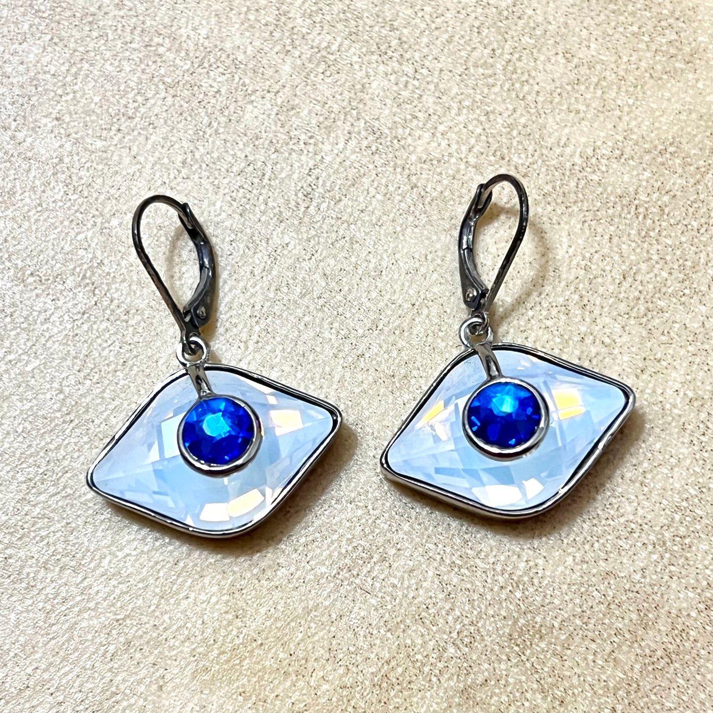 Opalite Color Changing Evil Eye Earrings