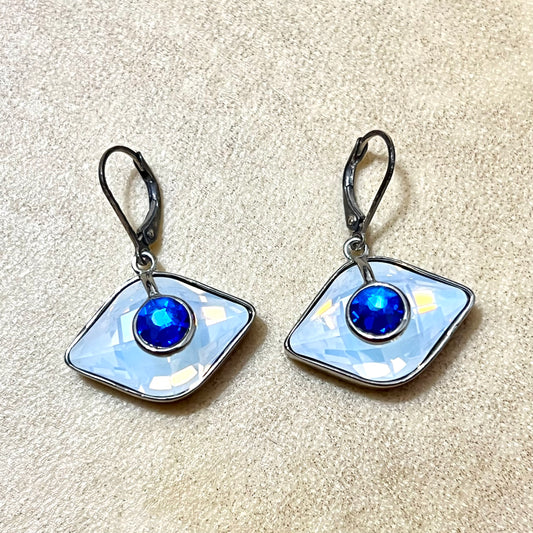 Opalite Color Changing Evil Eye Earrings