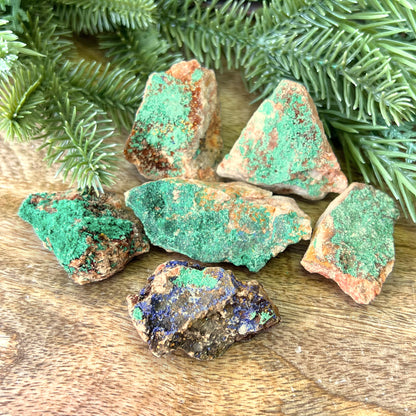 Azurite Malachite on Matrix Raw Stone - Multiple Sizes - You get 1