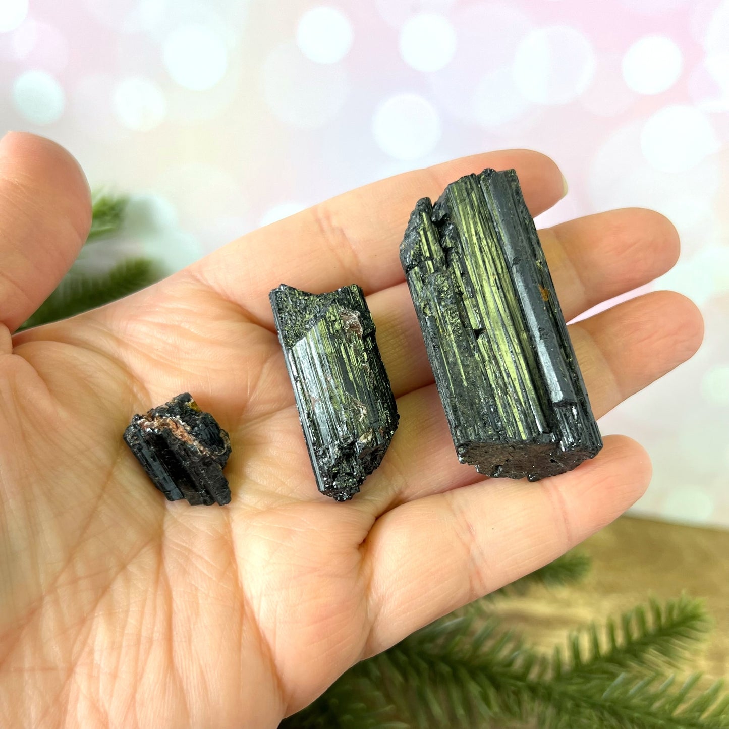 Black Tourmaline Raw Stone - Multiple Sizes - You get 1