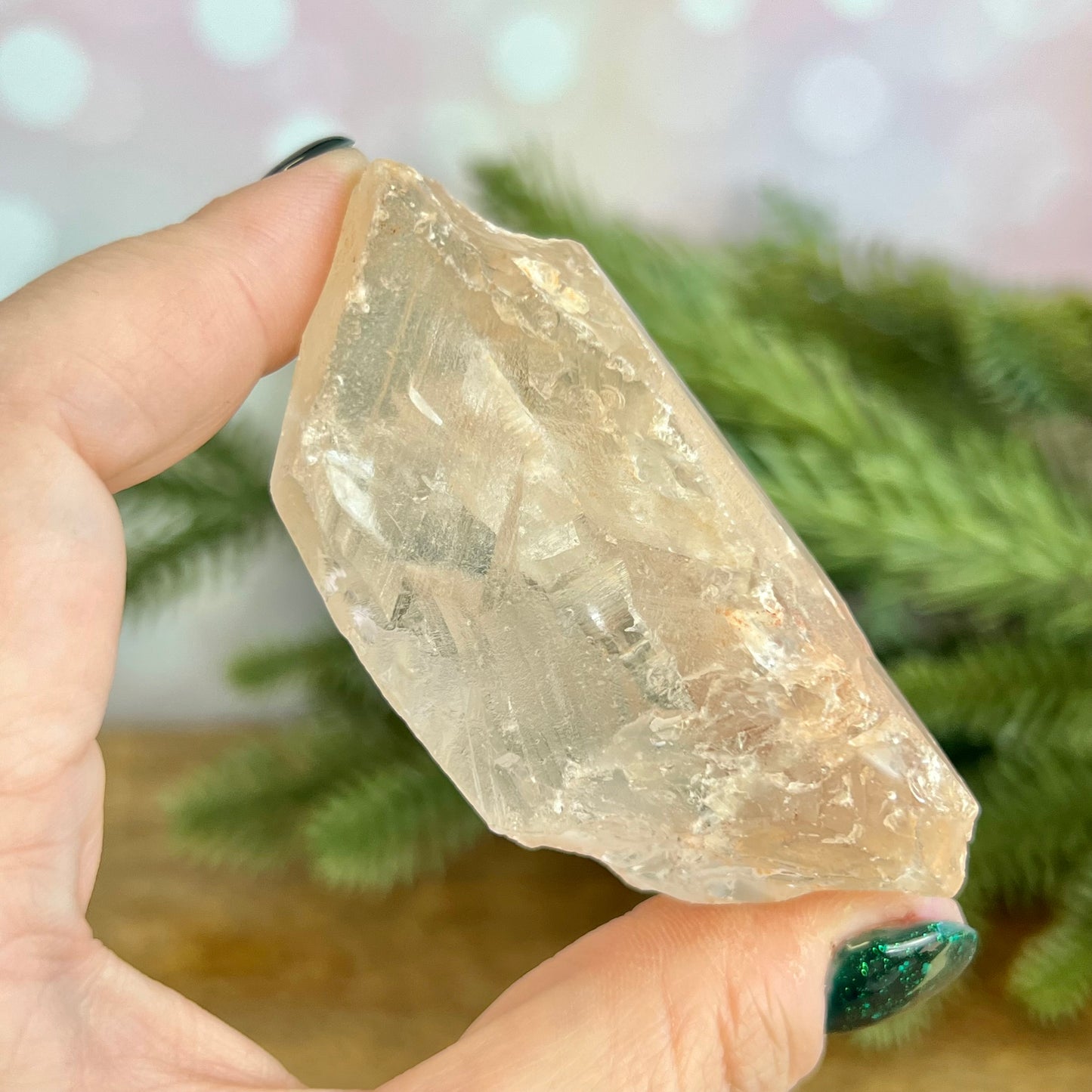 Clear Quartz Point with Large Imprint