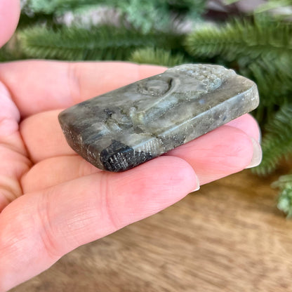 Buddha Labradorite Carved Stone Cabochon