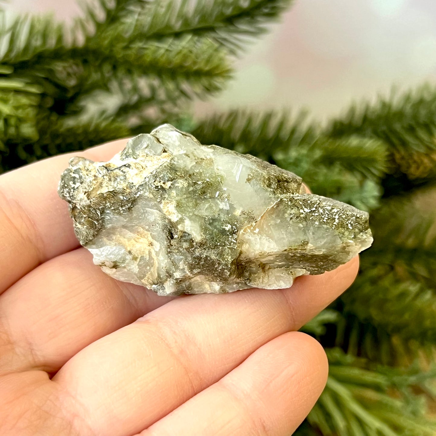 Chlorite Quartz Crystal Point from Pakistan