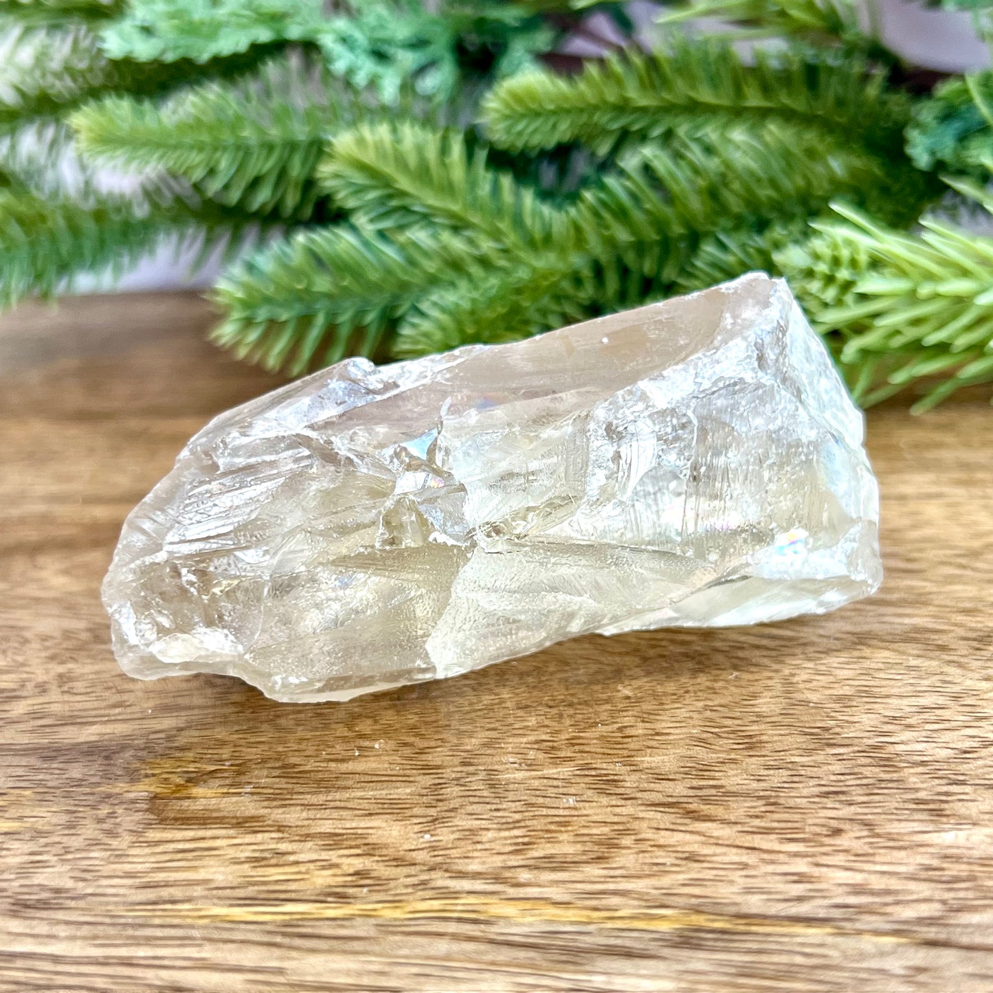 Clear Quartz Crystal Point with Imprints