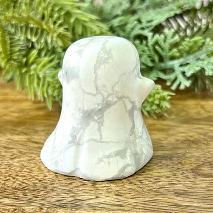 Magnesite Crystal Ghost Carving for Halloween