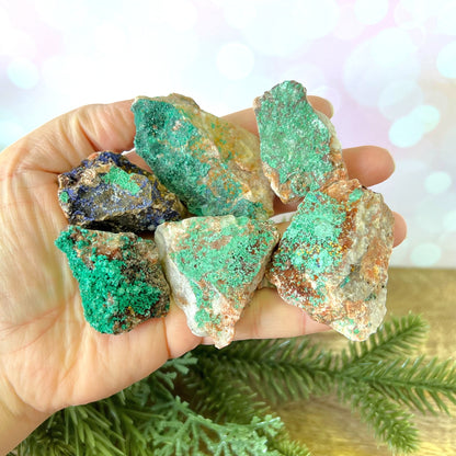 Azurite Malachite on Matrix Raw Stone - Multiple Sizes - You get 1