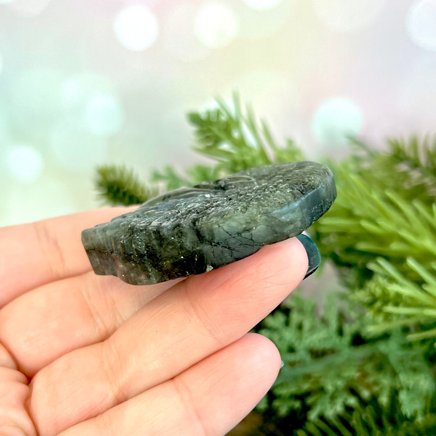 Labradorite Eagle Carved Crystal Cabochon