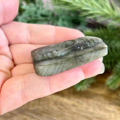 Buddha Labradorite Carved Stone Cabochon