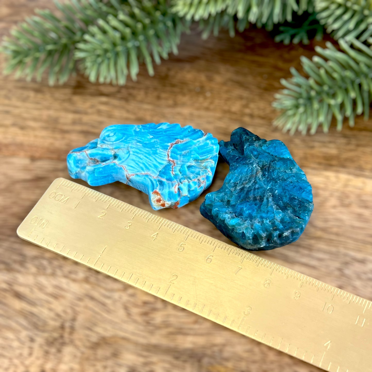 Eagle Blue Apatite Carved Cabochon