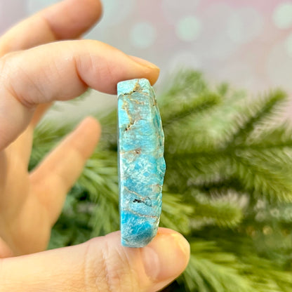 Blue Apatite Fairy Carved Crystal Cabochon