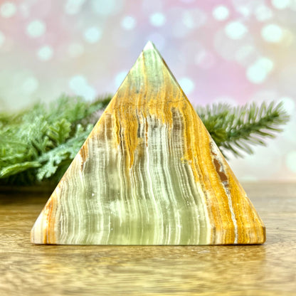 Calcite (Onyx) Pyramid Crystal Carving