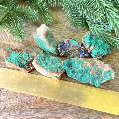 Azurite Malachite on Matrix Raw Stone - Multiple Sizes - You get 1