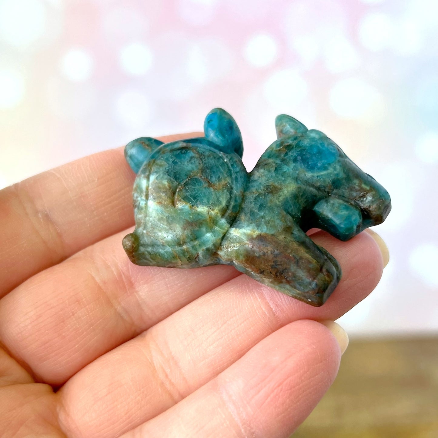 Apatite Deer Carved Crystal Cabochon