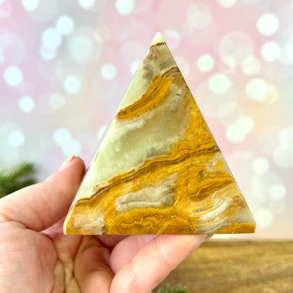 Calcite (Onyx) Pyramid Crystal Carving