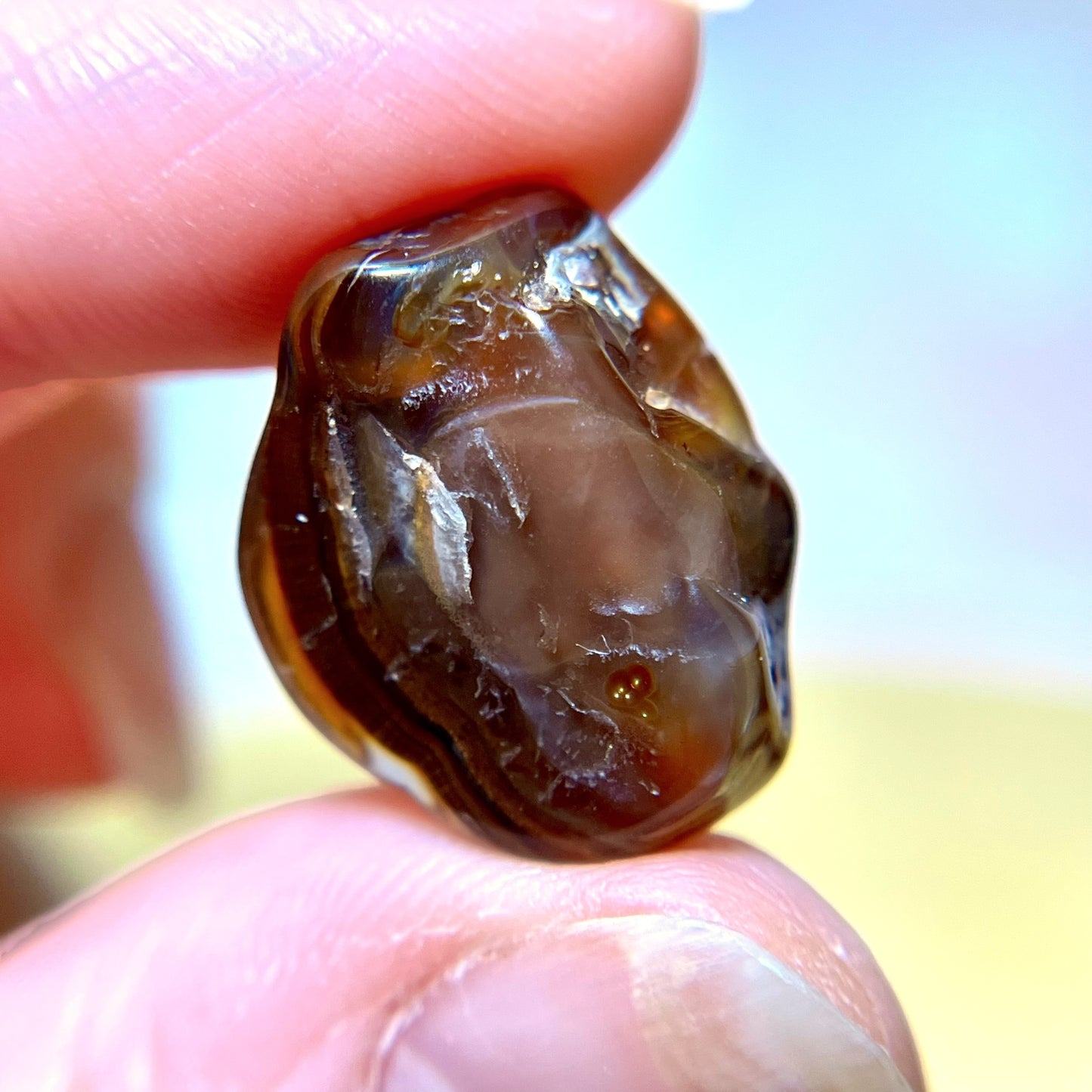 Fire Agate Crystal Cabochon