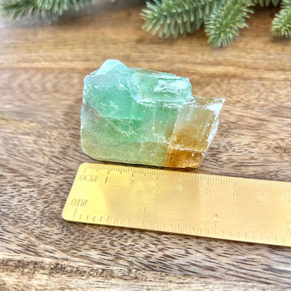 Green & Yellow Calcite Raw Crystal