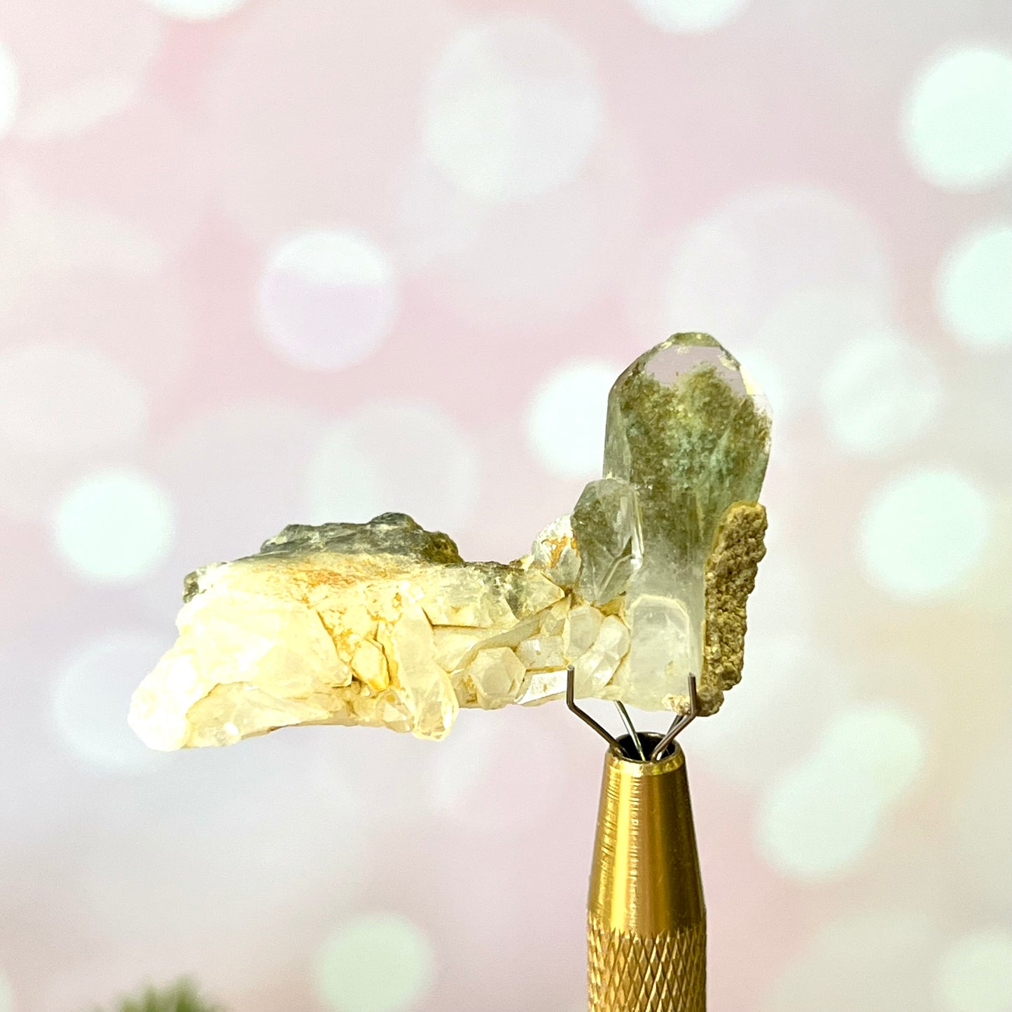 Chlorite Quartz Crystal Point from Pakistan