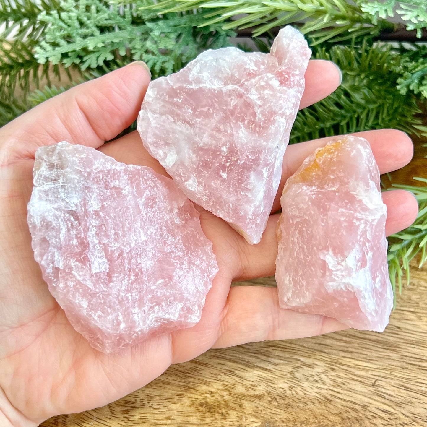 Rose Quartz Raw Pink Crystal - Multiple Sizes