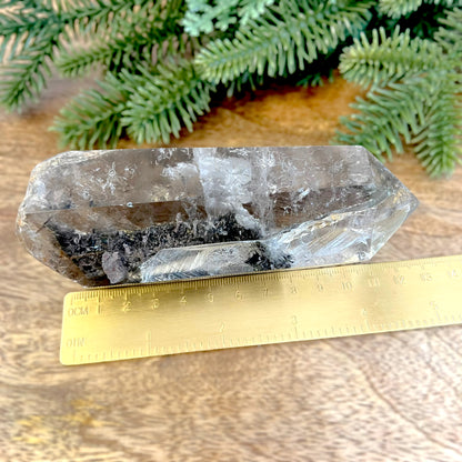 Garden Quartz Lodolite Large Point Crystal Tower with Imprints