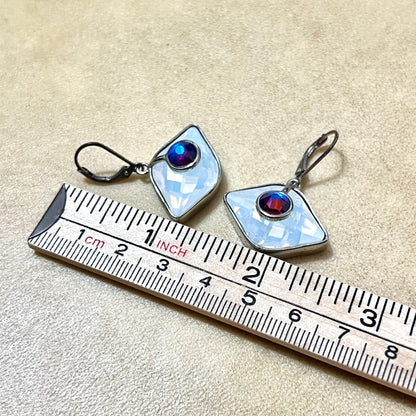 Opalite Color Changing Evil Eye Earrings