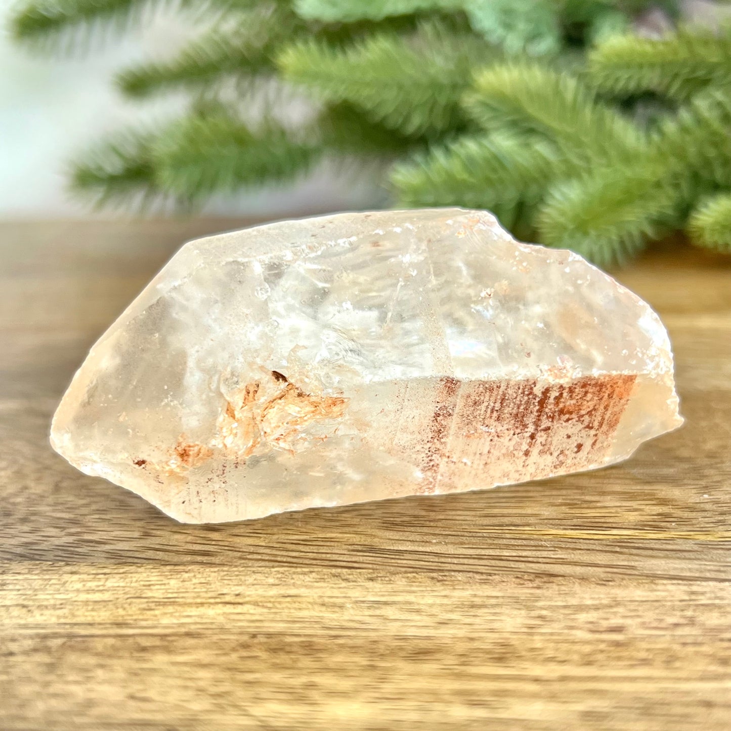 Clear Quartz Point with Large Imprint