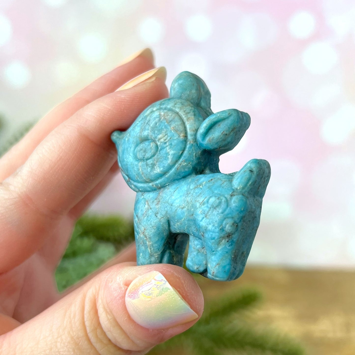 Apatite Deer Carved Crystal Cabochon