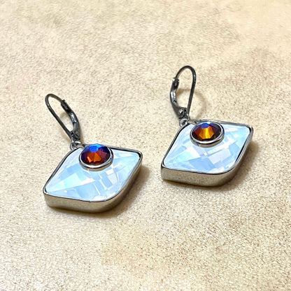 Opalite Color Changing Evil Eye Earrings