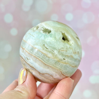 Caribbean Calcite 65mm Crystal Sphere