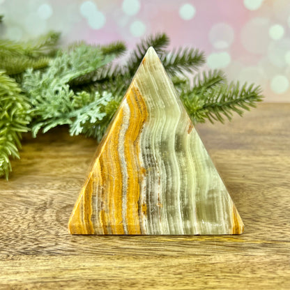 Calcite (Onyx) Pyramid Crystal Carving