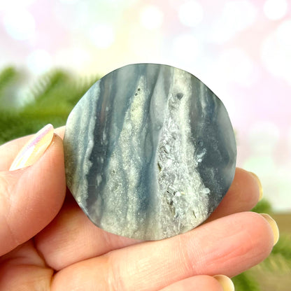 Fluorite Sun & Moon Face Carved Crystal Cabochon